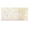 8 Sheets Self-Adhesive Gold Color Random Patterned Metallic Nail Sticker DIY Nail Art Decoration Decals Nail Decals