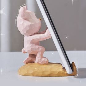 Pink Cute Bear Mobile Phone Holder Desktop Decoration Universal Phone Stand