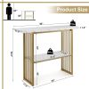 48 Inch 2-Tier Console Table with Gold Finished Frame