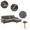 Three-Seat Simple And Stylish Indoor Modular Sofa Dark Gray