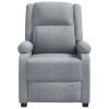 Massage Chair Light Gray Fabric