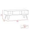 Newport Rectangle 2-Shelf Coffee Table White