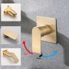 Single Handle Bathroom Waterfall Sink Faucet Brushed Gold