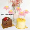 60 Pcs Disposable Cocktail Picks Party Supplies Dessert Shop Decor, Pink Flower