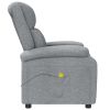 Massage Chair Light Gray Fabric