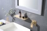 Single Handle Bathroom Waterfall Sink Faucet Brushed Gold