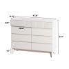 8-Drawer Storage Cabinet with Decorative Finish,for Bedroom,Living Room,Dining Room,Hallways,Easy Assembly