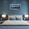 Inspirational Quotes Wall Art for Living Room|Grateful Signs for Home Decor|Grateful Wall Decor|Blue Family Canvas Print Poster Painting Picture Artwo