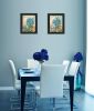 "Paris Blue Collection" 2-Piece Vignette By Ed Wargo, Printed Wall Art, Ready To Hang Framed Poster, Black Frame