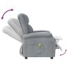 Massage Chair Light Gray Fabric