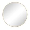 Wall Mirror 42 Inch Gold Circular Mirror Metal Framed Mirror Round Vanity Mirror Dressing Mirror, for Bathroom, Living Room, Bedroom Wall Decor