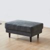 Modern fabric sofa L shape;  3 seater with ottoman-104"-Dark gray