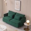 Modern Upholstered Loveseat Sofa;  Emerald Cotton Linen-63.8''