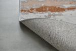 ZARA Collection Abstract Design Gray Brown Rust Machine Washable Super Soft Area Rug