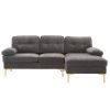 Three-Seat Simple And Stylish Indoor Modular Sofa Dark Gray