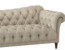 Traditional Style Button-Tufted 1pc Sofa Rolled Arms Brown Tone Fabric Upholstered Classic Look Furniture