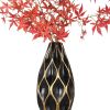 Elegant Black Ceramic Vase with Gold Accents - Timeless Home Decor