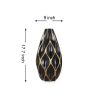 Elegant Black Ceramic Vase with Gold Accents - Timeless Home Decor