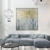 Oil Painting Handmade Hand Painted Wall Art Modern Gold Foil Tree Abstract  home corridor living room bedroom luxurious adornment painting