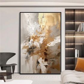 Handmade Oil Paintings On Canvas Wall Art Decoration Modern Abstract Gold Picture Living Room Hallway Luxurious Decorative Painting (Style: 01, size: 50X70cm)