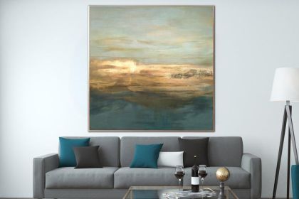 Painting On Canvas Gold Foil Artwork Acrylic Painting Wall Painting Contemporary Abstract Artwork Home Decor Large Abstract (size: 100x100cm)