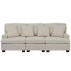 3 Seat Sofa with Removable Back and Seat Cushions and 4 Comfortable Pillows