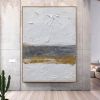 Handmade Oil Painting Gold Foil Forest Hand Painted Contemporary Artwork living room bedroom luxurious decoration Frameless Only Canvas