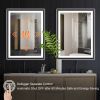 4 Size LED Bathroom Mirror;  Backlit and Front Lighted Mirror for Bathroom;  Wall Mounted Bathroom Vanity Framed Mirror Includes Dimmer;  ; Defogger;